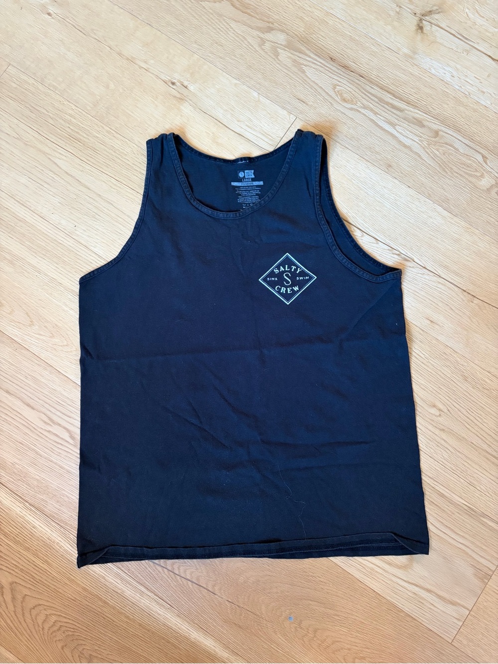 Salty Crew Men's Black Tank with Chest Logo